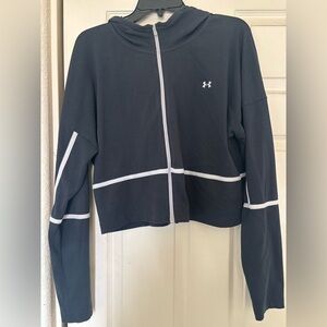 Under Armour Black and White Athletic Cropped Jacket